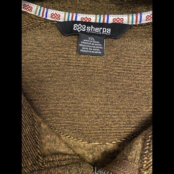 Sherpa Long Sleeve “ADVENTURE GEAR” Full Zip Jacket Soft Brown 2X MENS **READ** - Picture 7 of 12